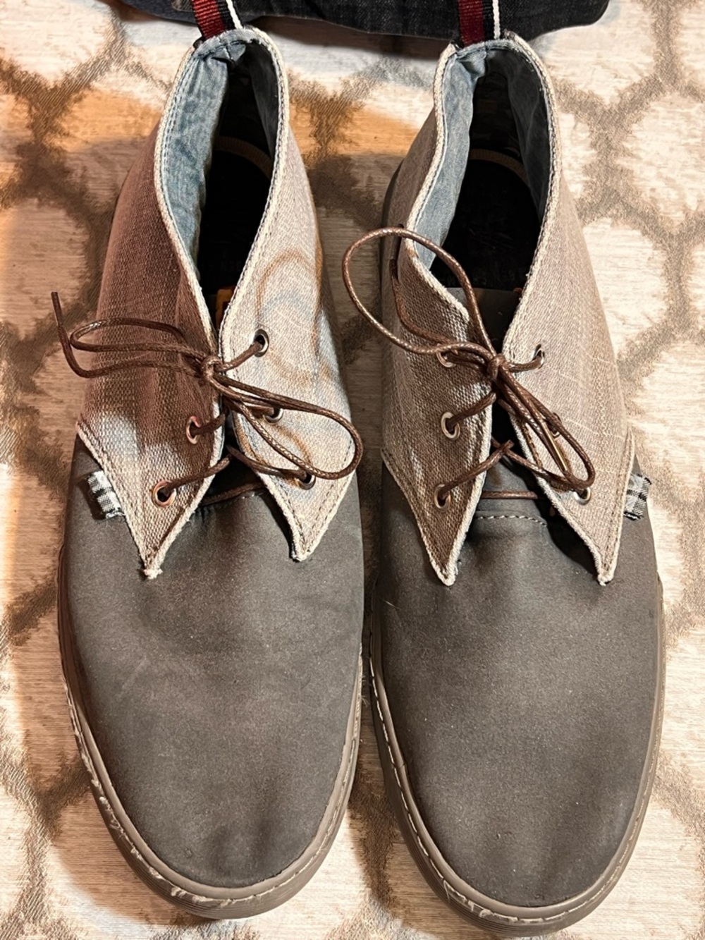 Ben Sherman Two-Tone Gray and Tan Chukka Boots 11.5